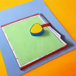 an image of a paper plate and scissors on a table