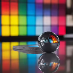 a small ball that has been placed on a table