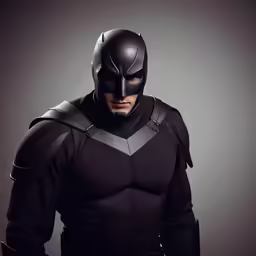 man in the dark knight armor in a pose