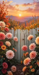 a beautiful view of flowers on a flower garden