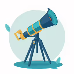 a telescope sits on top of a tripod