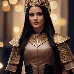 woman dressed in a armor and crown for game of throne