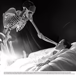 an arm that is holding the light in its right hand