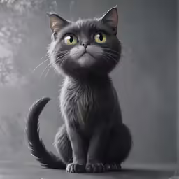a cat that is looking up while sitting down