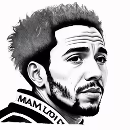 a picture of a man in black and white with the word mamlloty