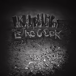 graffiti written in cement and steel letters