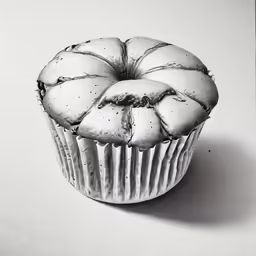 there is an image of a pastry in the picture