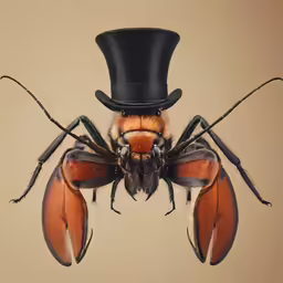a very large insect wearing a top hat