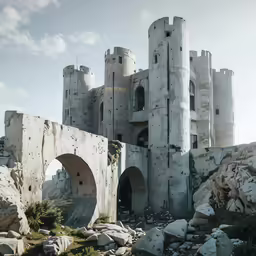 this is a castle built on top of rocks