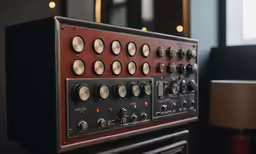 there is a very old stereo that is on the counter