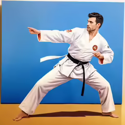 man is in the air doing a kick to his opponent
