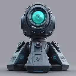 a black robot that is sitting on top of a table