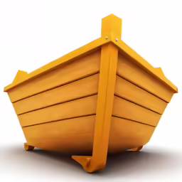 a close up of the side of a small wooden boat