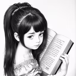 a woman holding an open book in her hands