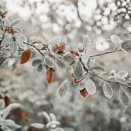leaves hanging on the branches of an apple tree