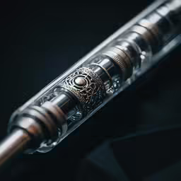 a very old, fancy silver and gold fountain pen