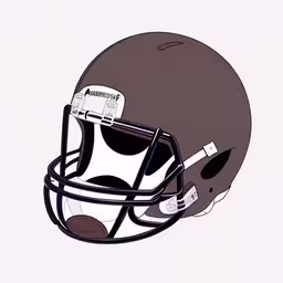 a cartoon image of an american football helmet,a drawing of a helmet for a football team,a football helmet, designed as the head for a browns team,an nfl helmet is drawn in two different colors,a drawing of a football helmet with a white background