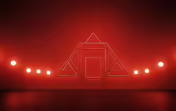 a very big room with some nice red lighting