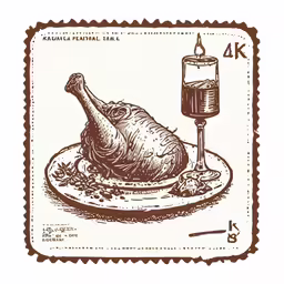 the image shows a bottle of wine next to a roasting pan