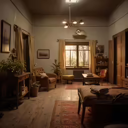 the living room is clean and ready for guests to use