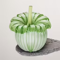 green onions on a grey background with white background