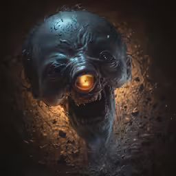 an image of a scary creature from above