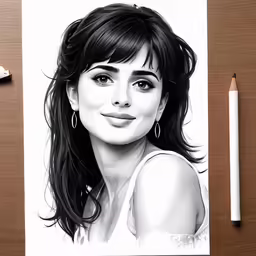 the drawing is shown with a pencil and eraser