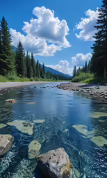 this is a river that flows into the forest