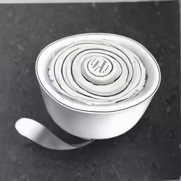 a white bowl sitting on top of a table