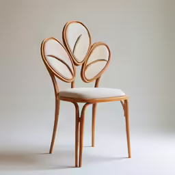 the chair with three leaf shaped chairs is shown