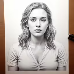 a drawing of a beautiful girl is shown in this image