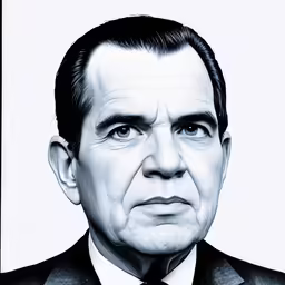 a drawing of a man in a suit and tie