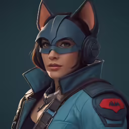 an anime woman dressed as a catwoman