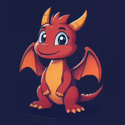 a red dragon is standing on the ground