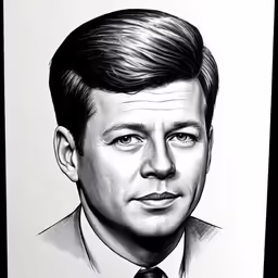 a drawing of the head and shoulders of a man wearing a tie