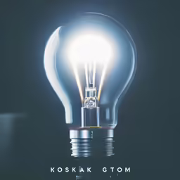 a light bulb sitting on top of a table