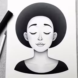 a woman with a hat and eyes closed