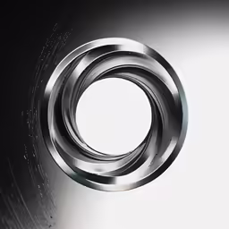 a metal object that appears to be ringed in