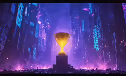 the world is yours and there is a trophy