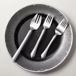 the fork, knife and spoon are next to each other on the plate