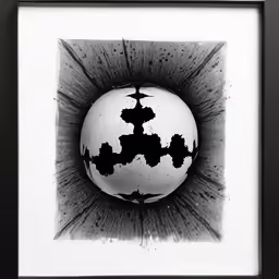 an art work with a piece of artwork in a frame