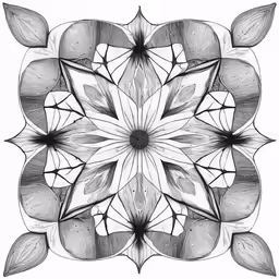 an abstract drawing with lines and shapes