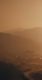 a hazy day with some people in the distance