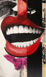 a collage of the mouths and noses of people