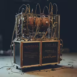 some type of electrical device on a white surface