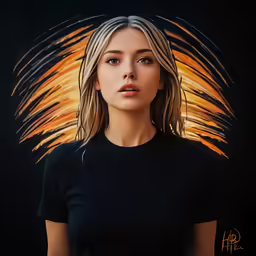 a painting of a woman with an artistic look