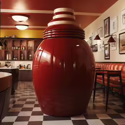a large round object sitting in the middle of a room