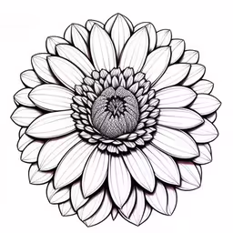 a drawing of a flower in pen,an image of an intricate flower in ink