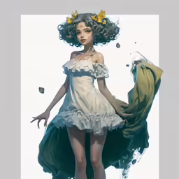 this is a digital rendering of a girl dressed as an angel