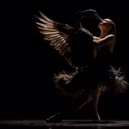 an artistic artistic photography of a dancer in the dark